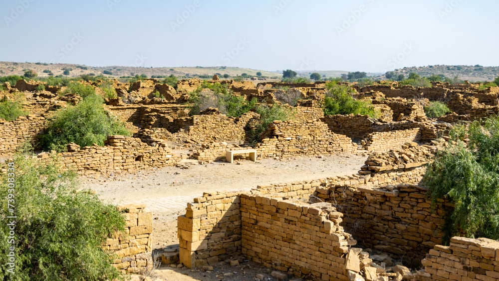 The abandoned Kuldhara town in Thar dessert of jaisalmer