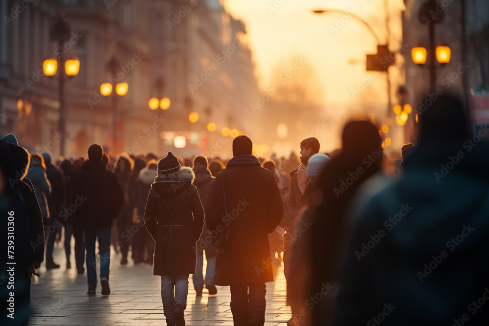 Crowd of people on street