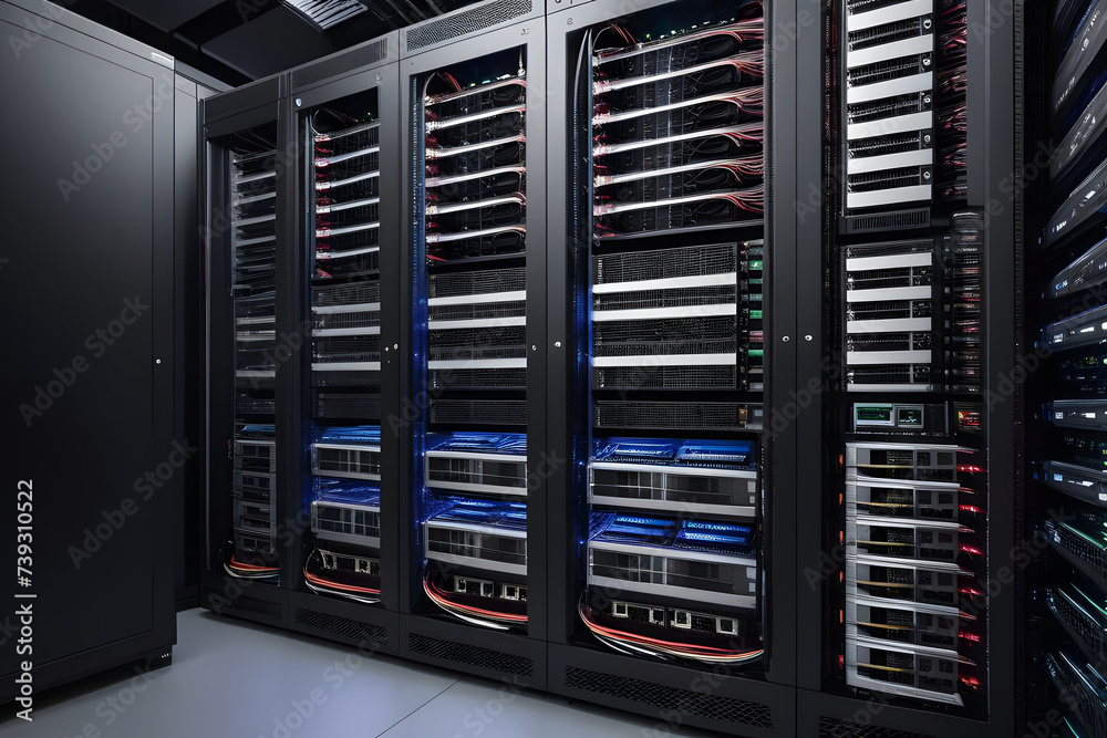 Large Server in Active Server Room Large Server in Active Server Room