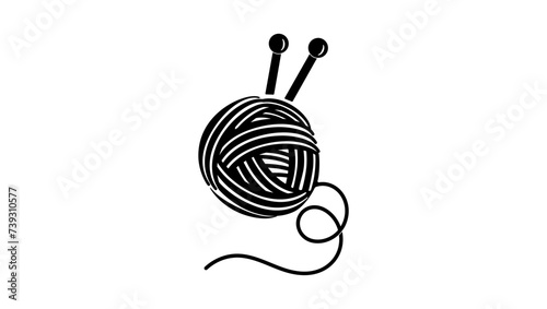 yarn ball and needles sign