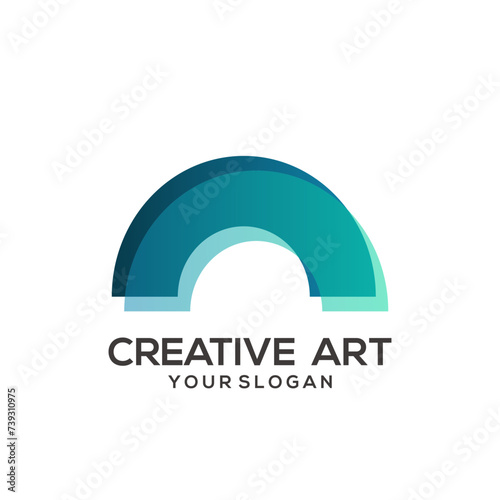Magnet logo gradient colorful design