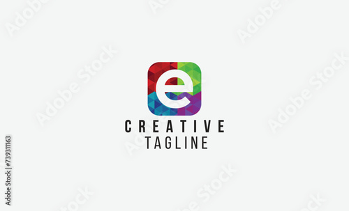 E Letter Modern, unique, simple Abstract logo