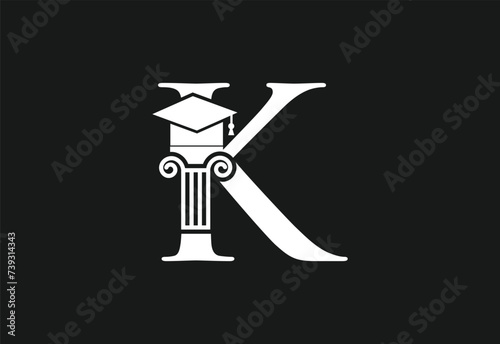 Low firm logo with latter K vector template, Justice logo, Equality, judgement logo vector illustration