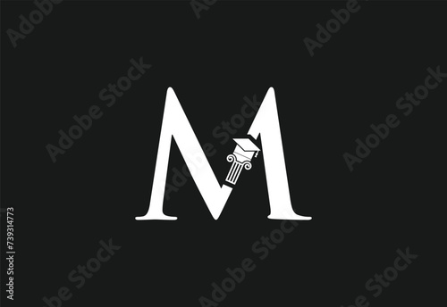 Low firm logo with latter M vector template, Justice logo, Equality, judgement logo vector illustration