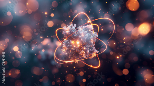 Elementary particle, atom nucleus, quantum effects, thermonuclear fission concept