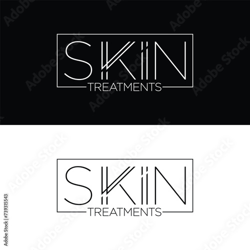 Skin Treatments for Saloon Spa Medical Facial Beauty Word Mark Logo
