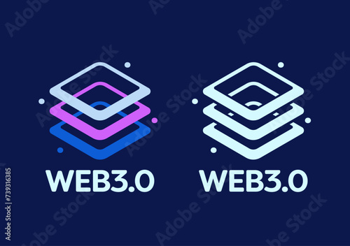 Web3 blockchain and token gateway network icon