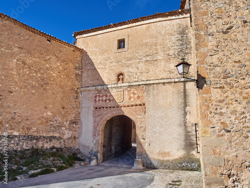 Puerta de la Villa, entry gate to Pedraza, a charming medieval village in the province of Segovia. Castilla León, Spain, Europe photo