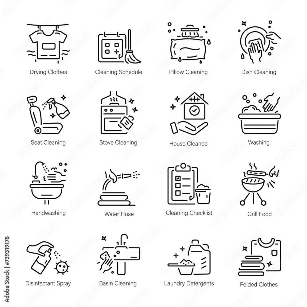 Latest Collection of Tidying Line Icons
Latest Collection of Tidying Line Icons