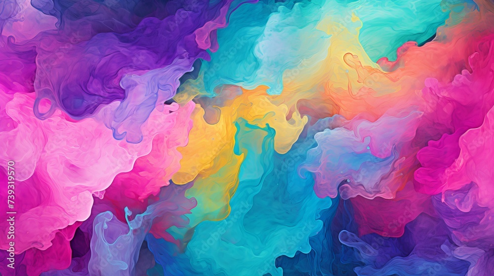 Vibrant watercolor paint background with a stunning array of bright and colorful hues