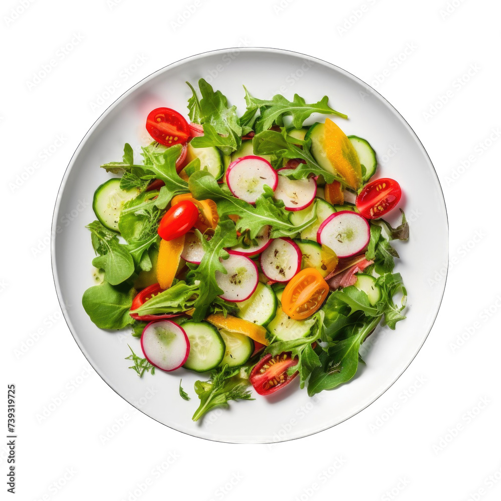 Fresh Salad On White palet png