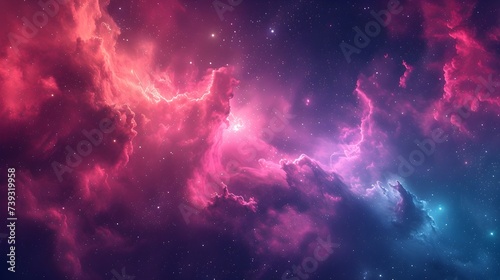 Cosmic Inspired Abstract Space Background, Hand Edited Generative AI © Muhammad