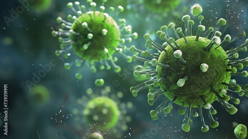 covid - 19 virus background, bacteria concept photo