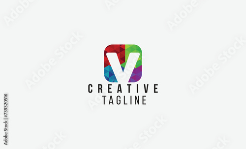 V Letter Modern, unique, simple Abstract logo