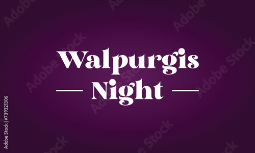 Walpurgis Night Text With Gradient Background Design