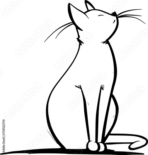 SVG Cat Vector Illustration Decorative Design	