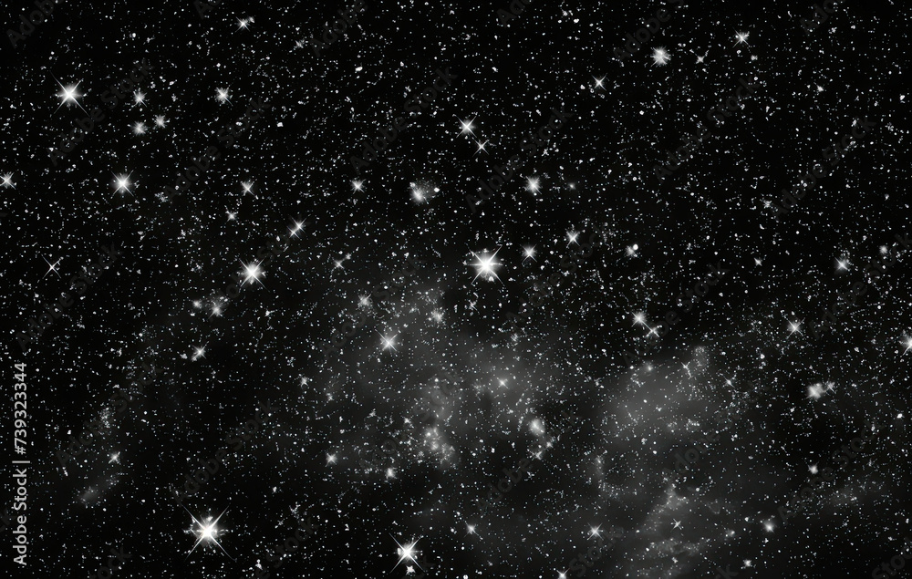 Cluster of Stars in Black and White