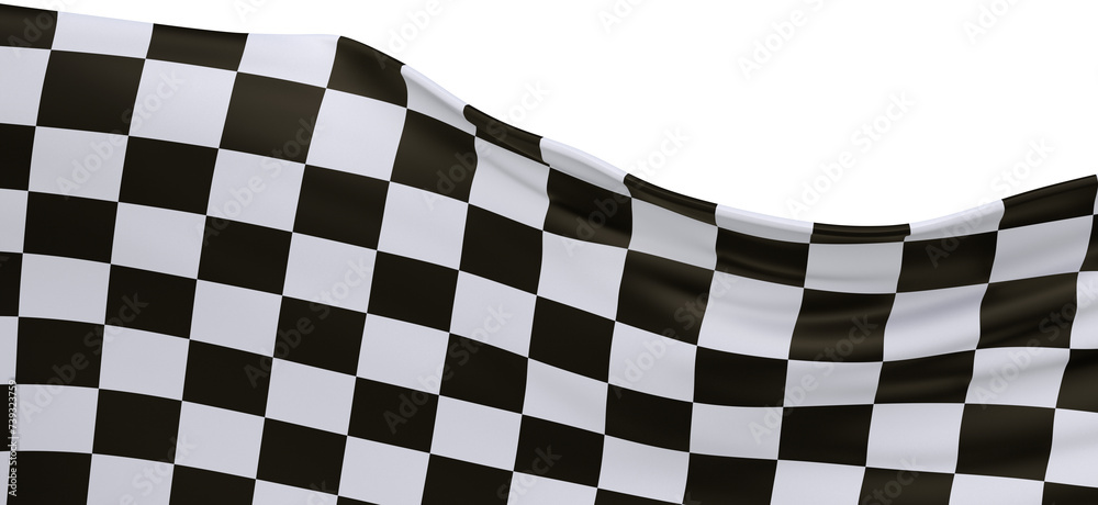 Fototapeta premium Waving racing finish flag in