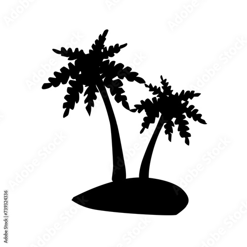 black palm silhouette