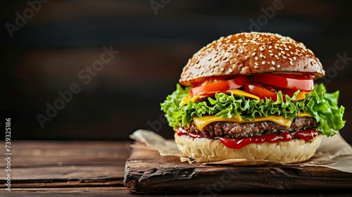 Satisfy your cravings with a juicy, flame-grilled hamburger.