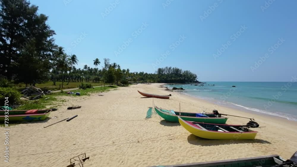 Beautiful sea beach in the tropics, aerial video from a drone Beautiful sea beach in the tropics, aerial video from a drone