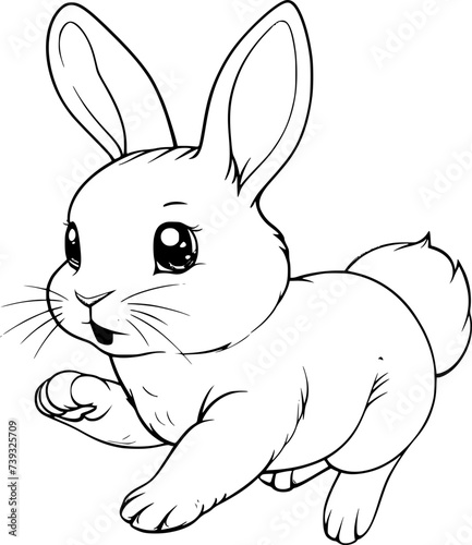 SVG Rabbit Vector Illustration Decorative Design	