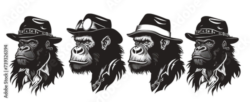 Primate Pizzazz: Gorillas in Hats