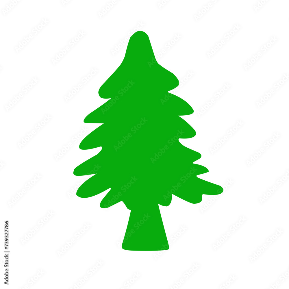 green pine tree illustratiom