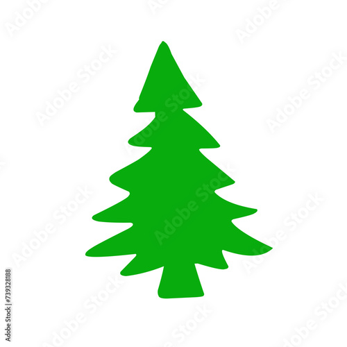green pine tree illustratiom