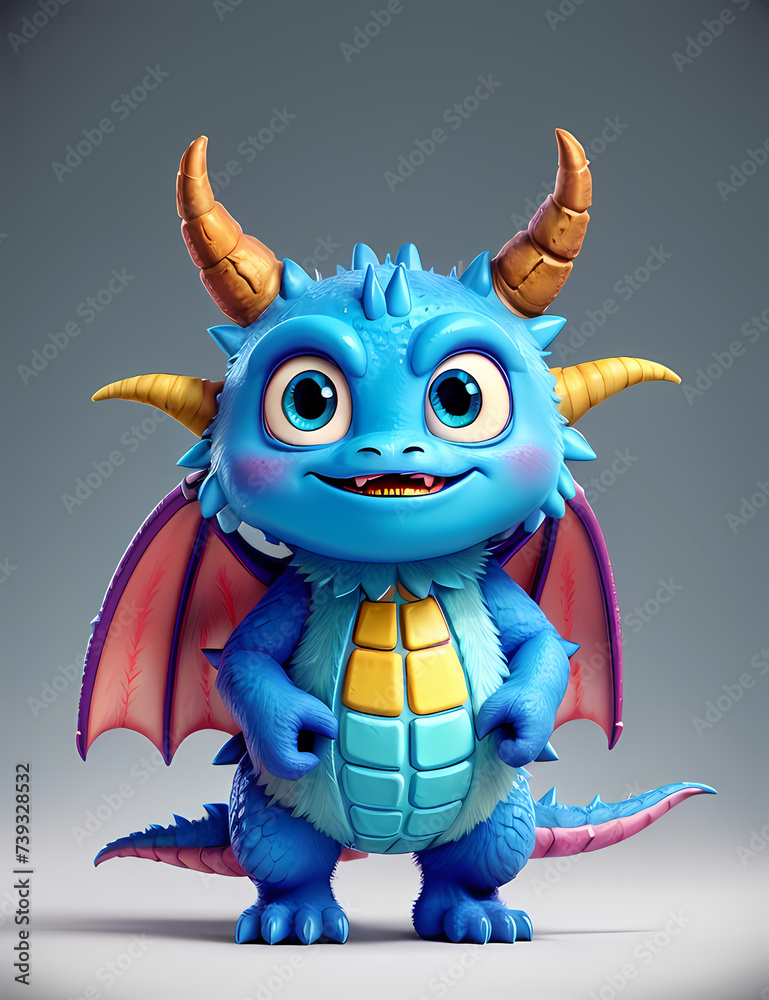 te Blue Monster Dragon