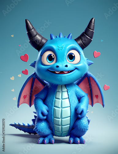 te Blue Monster Dragon
