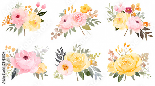Flower frame with decorative flowers  decorative flower background pattern  floral border background
