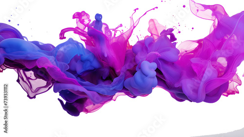 Abstract colors in motion: vivid purple splashing, ink erupting.