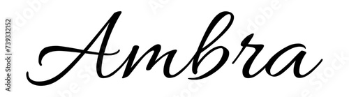 Ambra - black color - name written - ideal for websites,, presentations, greetings, banners, cards,, t-shirt, sweatshirt, prints, cricut, silhouette, sublimation	


