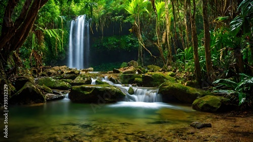 waterfall background very cool 