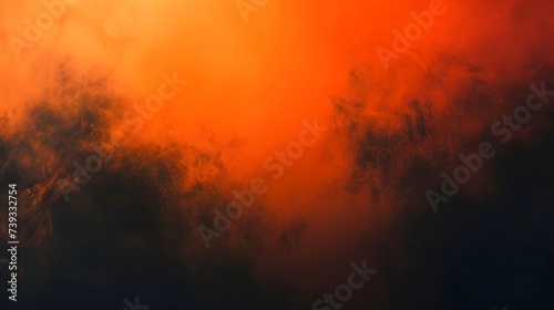 Dynamic Fusion: Orange and Black Tone Gradient Background with Noise Effect, Hand Edited Generative AI