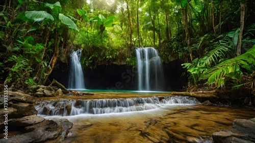 waterfall background very cool 