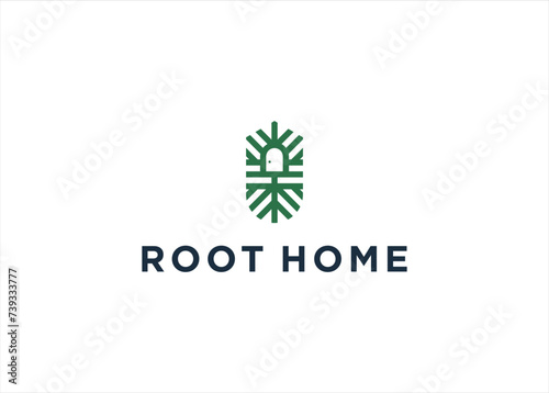 Nature Root Tree Home Real Estate logo design inspiration