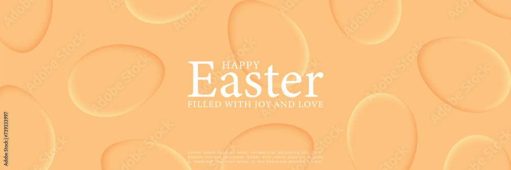 Orange vector Easter card with Easter eggs. Orange vector Easter card with Easter eggs.