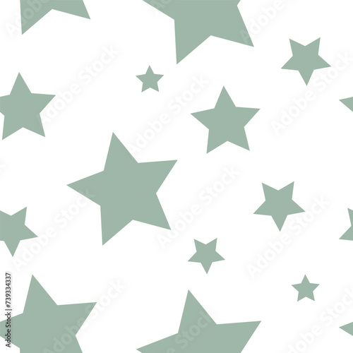 Vector Seamless Pattern.Blue Stars on White Background.Sky.Planet.Night.Symbol.Light.Shine.Print for Textile.Cover.Wrapper.Packaging.Beautiful Fashionable Color.Simple Pattern.Galaxy.Planet