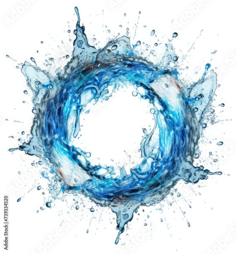 Water Splashing Into a Circular Shape
