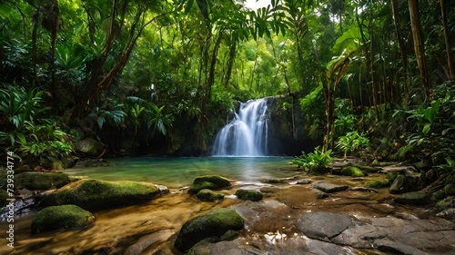 waterfall background very cool 