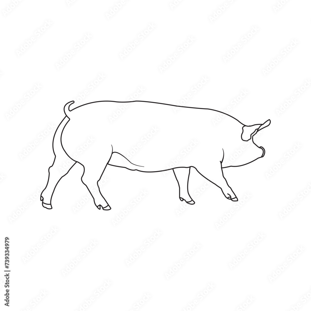 Pig icon vector Pig icon vector