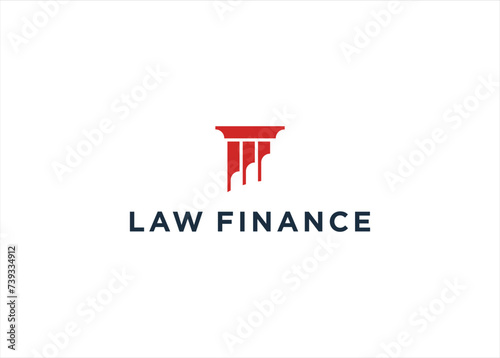 Law Firm Finance logo design vector illustration