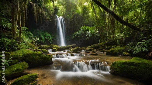 waterfall background very cool 