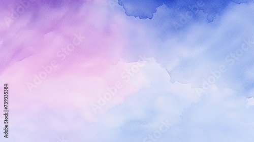 Watercolor Blue Purple Gradient Background.