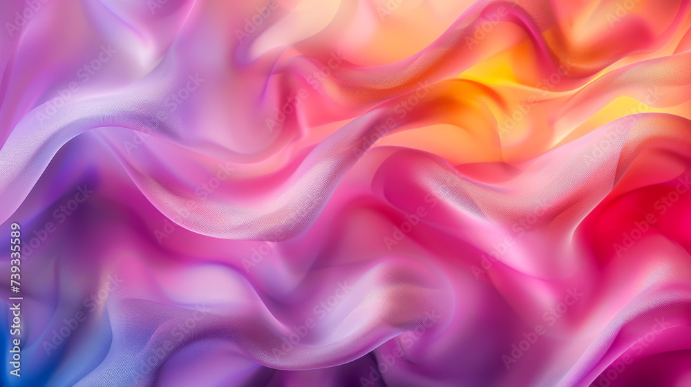 Obraz premium flowing colors, digital art, smooth gradient wave pattern