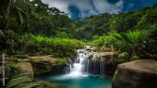 waterfall background very cool 