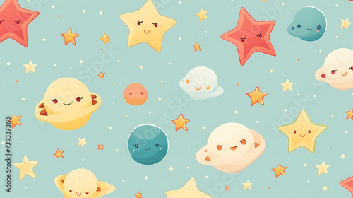 Vibrant star paper stickers collection