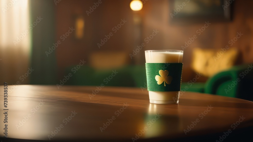 a glass with a green drink stands on the table a glass with a green drink stands on the table